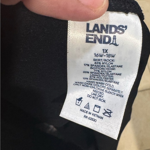 Land’s End  One Piece Swim Skirted w/ Capri Leggings - Picture 3 of 3